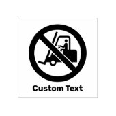 Geen teken van vorkliften rubberstempel (Afrduk)