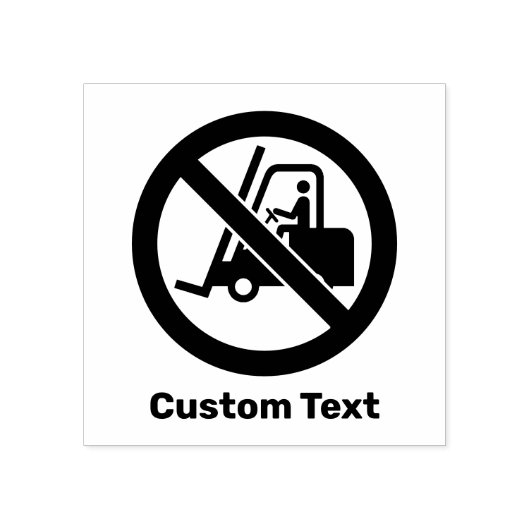 Geen teken van vorkliften rubberstempel (Afrduk)