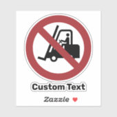 Geen teken van vorkliften sticker (Vel)