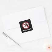 Geen teken van vorkliften vierkante sticker (Envelop)