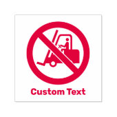 Geen teken van vorkliften  zelfinktende stempel (Design)