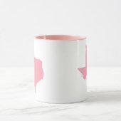 GEEN TEKST Pink State of Texas Shape Mok (Midden)