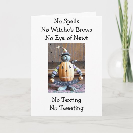 GEEN TEKST/TWEETS/TRUCS/SPELLS-LOVER'S HALLOWEEN KAART (Voorkant)