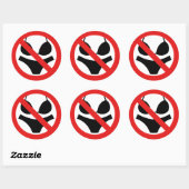 Geen tekst-/zwemkostuum ronde sticker (Vel)
