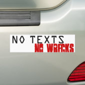 GEEN TEKSTEN GEEN WRIEKEN BUMPERSTICKER (Op auto)