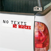 GEEN TEKSTEN GEEN WRIEKEN BUMPERSTICKER (Op Truck)
