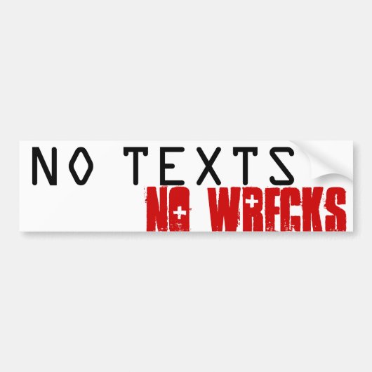 GEEN TEKSTEN GEEN WRIEKEN BUMPERSTICKER (Voorkant)
