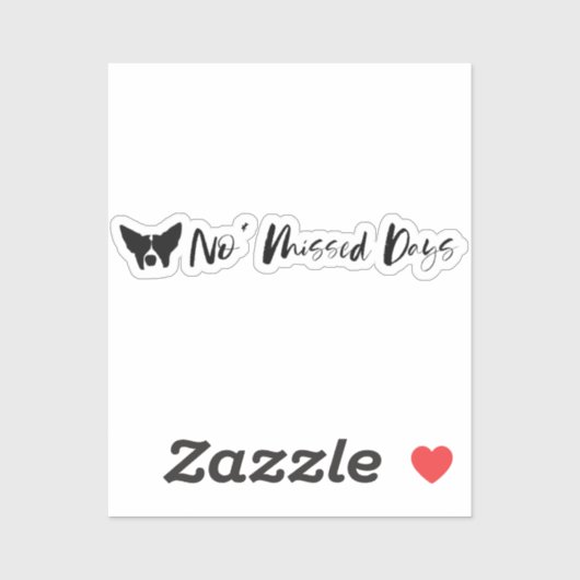 Geen tekstontwerp gemiste dagen sticker (Vel)