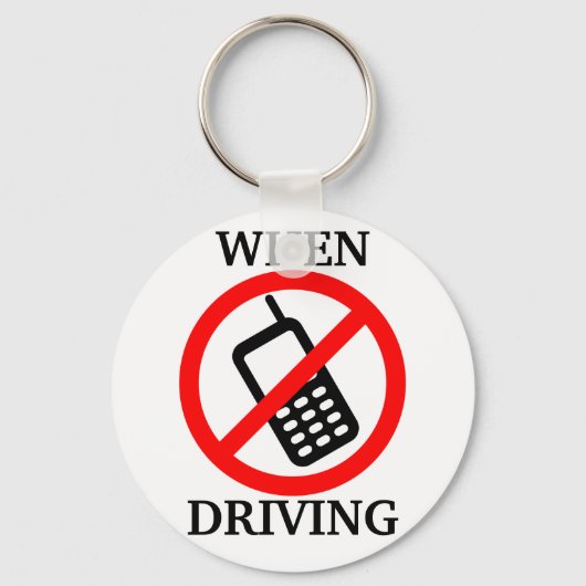 Geen telefoon tijdens het rijden sleutelhanger (Voorkant)