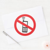 Geen telefoon toegestaan ronde sticker (Envelop)