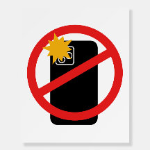 Geen telefoonfotografie - respecteer persoonlijke 