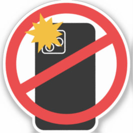 Geen telefoonfotografie - respecteer persoonlijke  sticker