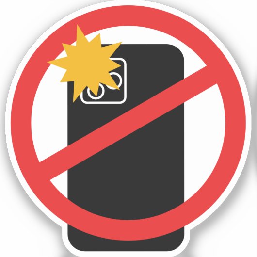 Geen telefoonfotografie - respecteer persoonlijke sticker (Voorkant)
