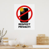 Geen telefoonfotografie - Respecteer Privacy Jouw  Poster (Keuken)