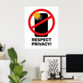 Geen telefoonfotografie - Respecteer Privacy Jouw  Poster (Thuiskantoor)