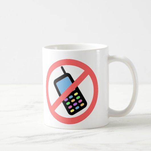 Geen telefoons! koffiemok (Rechts)
