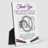 Geen telefoons of camera's die de Regenboog van de Fotoplaat (Zijkant)