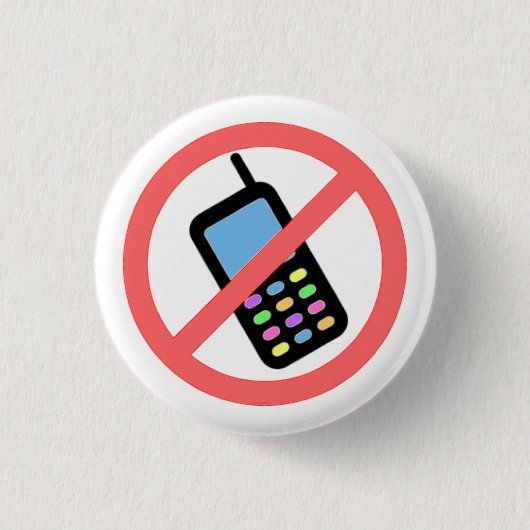 Geen telefoons! ronde button 3,2 cm (Voorkant)
