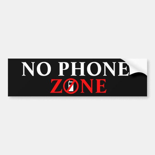 Geen telefoonzone (1.2) bumpersticker (Voorkant)