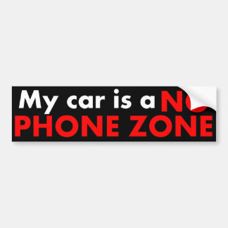 Geen telefoonzone bumpersticker