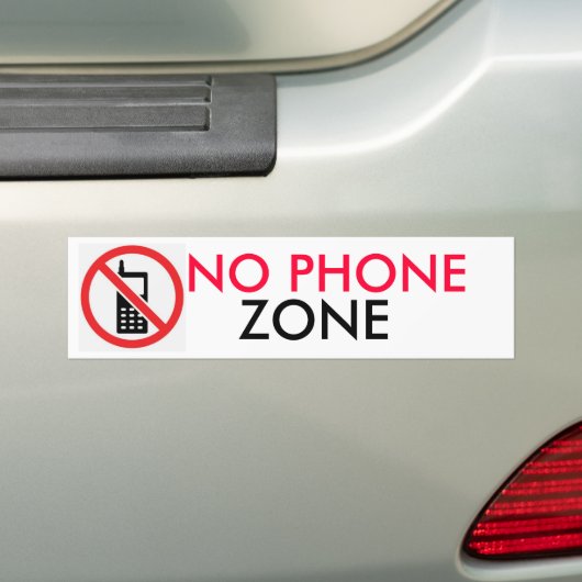 GEEN TELEFOONZONE BUMPERSTICKER (Op auto)
