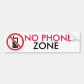 GEEN TELEFOONZONE BUMPERSTICKER (Voorkant)