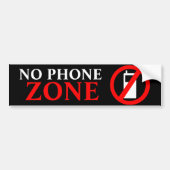 Geen telefoonzone bumpersticker (Voorkant)