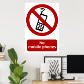 GEEN TELEFOONZONE POSTER (Thuiskantoor)