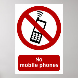GEEN TELEFOONZONE POSTER