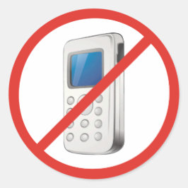 Geen telefoonzone ronde sticker
