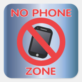 Geen telefoonzone vierkante sticker