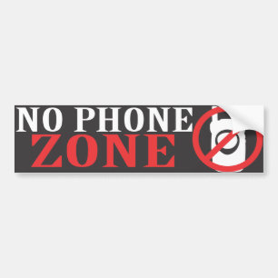 Geen telefoonzonnetticker bumpersticker
