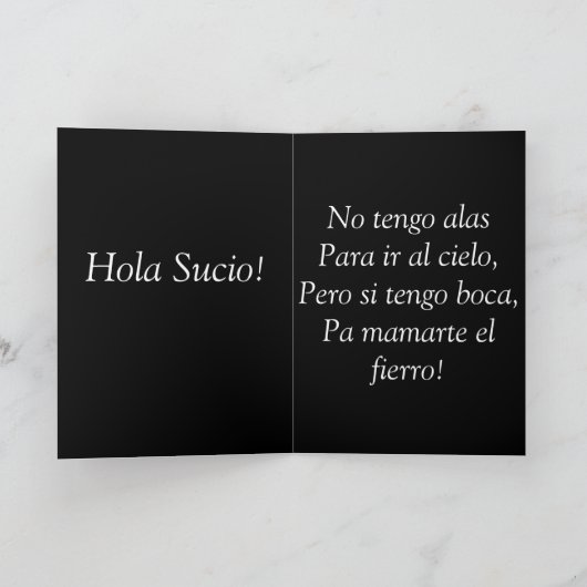 Geen tengo alas! kaart (Binnen)