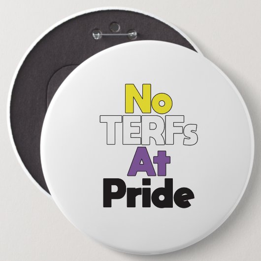 Geen TERF's bij Pride Button (Voorkant /achterkant)