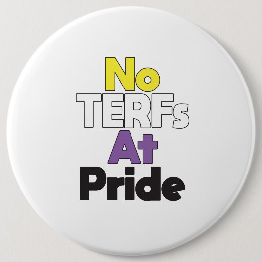 Geen TERF's bij Pride Button (Voorkant)
