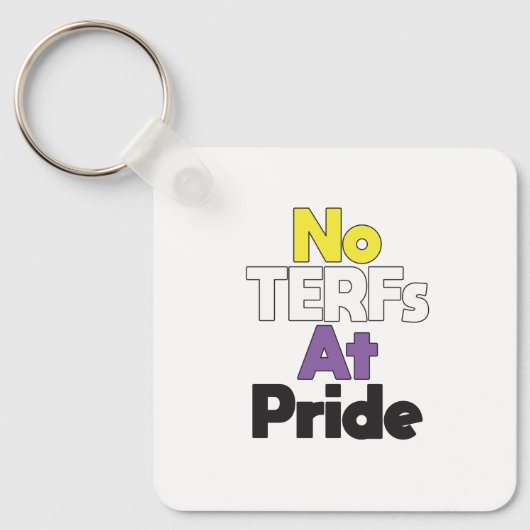 Geen TERF's bij Pride Sleutelhanger (Voorkant)