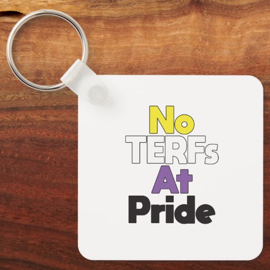 Geen TERF's bij Pride Sleutelhanger (Voorkant)