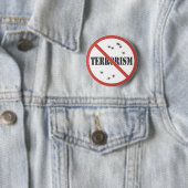 geen terrorisme ronde button 5,7 cm (In situ)