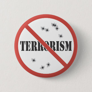 geen terrorisme ronde button 5,7 cm