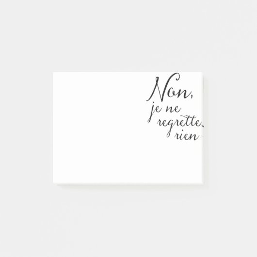 Geen terugblik - ik betreur niets Inspirerend Post-it® Notes (Voorkant)