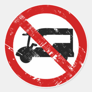GEEN Thaise Verkeersteken Vintage ⚠ ⚠ van de T Ronde Sticker