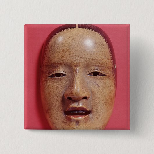 Geen theatermasker vierkante button 5,1 cm (Voorkant)