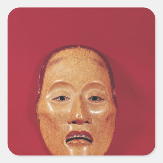 Geen theatermasker vierkante sticker (Voorkant)
