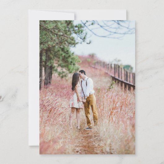 Geen thema, gewoon liefdesfotoweddenschap kaart (Achterkant)