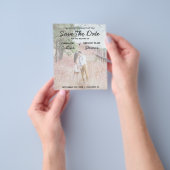 Geen thema, liefdesbudget foto's sparen de datumbr flyer (Hand)