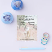 Geen thema, liefdesbudget foto's sparen de datumbr flyer (Enkel)