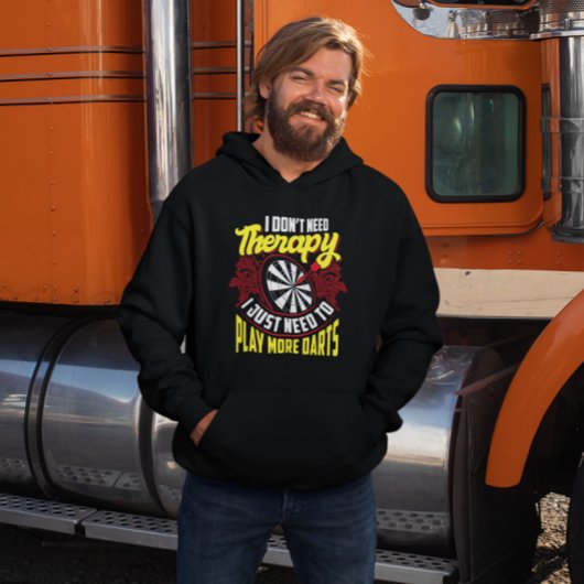 Geen therapie Gewoon meer darts - Funny Dart Fan Hoodie