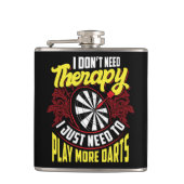 Geen therapie gewoon meer darts kolf 6 oz. heupfles (Voorkant)