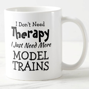 Geen therapiemodel-treinen nodig koffiemok