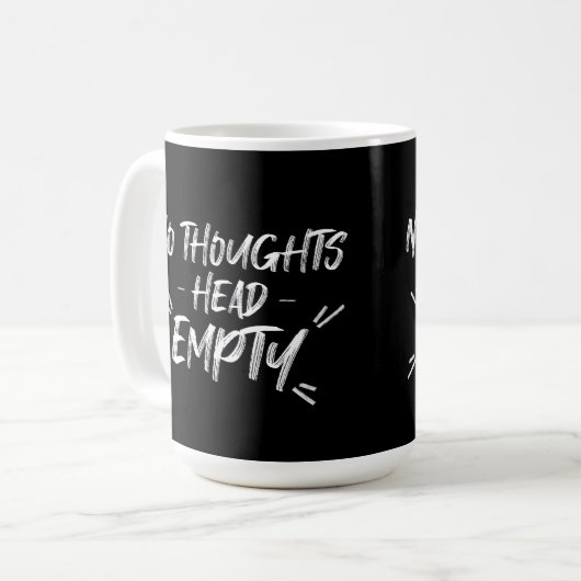 Geen Thoughts Head Empty Koffiemok (Voorkant links)